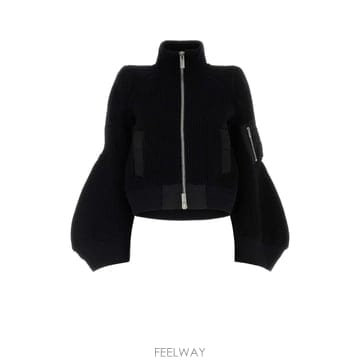 Sacai [X45]��ī�� 2608585 001 ���� ������ ��Ʈ ����� Black wool cardigan[X45]��ī�� 2608585 001 ���� ������ ��Ʈ ����� Black 