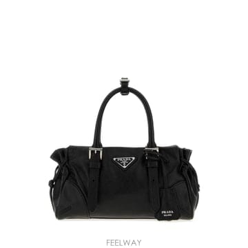 [X45]프라다 1BA499VOOM2ZQX F0002 여성 토트백 쇼퍼백 탑핸들백 핸드백 Black leat