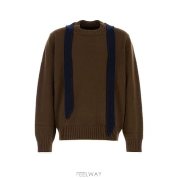 Sacai [X45]��ī�� 2604069M 605 ���� ������ ��Ʈ ����� Brown wool sweater[X45]��ī�� 2604069M 605 ���� ������ ��Ʈ ����� Brown