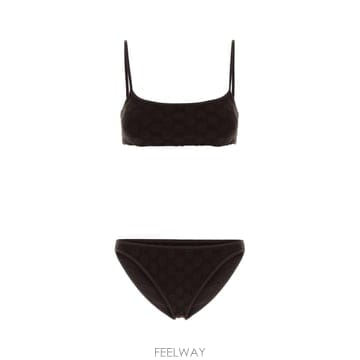 [X45]구찌 A002Q3XHAL3 2518 여성 정장 수트 Chocolate stretch GG jerse