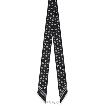 지방시 블랙 반다나 실크 스카프