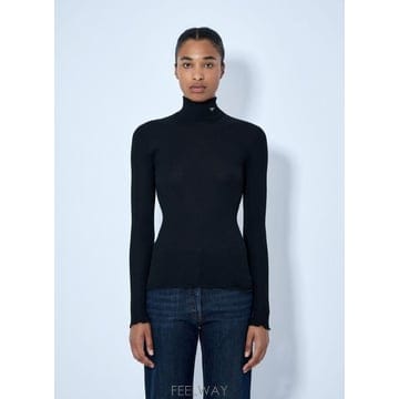 26 FW 프라다 여성 골지 터틀넥 탑 pra0265904blk