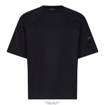 26 FW CP컴퍼니 렌즈 디테일 크루넥 티셔츠 999 21CMTS099A110580W