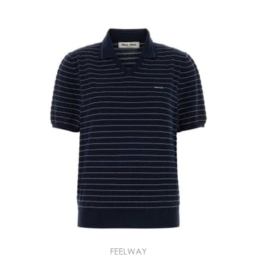 26FW 미우미우 Embroidered 코튼 폴로 셔츠 MML05QSOOO184QF0008 TP5768681