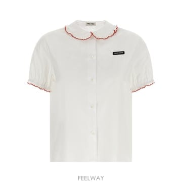 26FW 미우미우 화이트 poplin 셔츠 MK2038SOOO197FF03DU TP577087903
