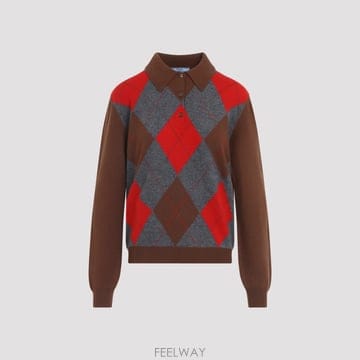 26FW 프라다 폴로 ARGYLE P24G3PSOOO6519F0CQJ TP577304431