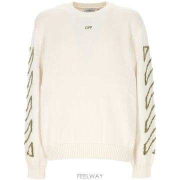 26SS Off 화이트 스웨터 with 로고 44MHE087S26K001110 TP571569818