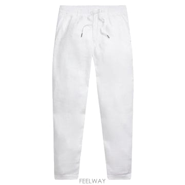 26SS 폴로 랄프 로렌 Lateef 화이트 Linen 슬림 Tapered 핏 Trousers 7109406