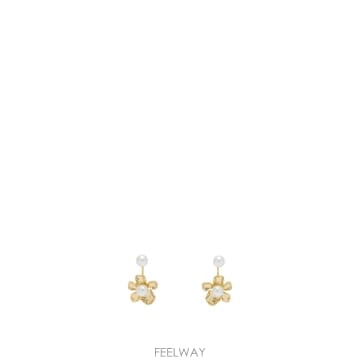 26FW Self portrait Dangling earrings with pearls PF26647EGDG