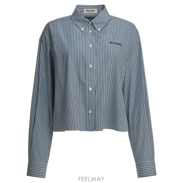 26FW 미우미우 Casual 셔츠 with 로고 MK2047195DF098ZSOOO TP576434538