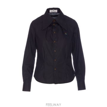 26FW 비비안 웨스트우드 VIOLIN ORB EMBROIDERED 코튼 셔츠 15010060W009QN40