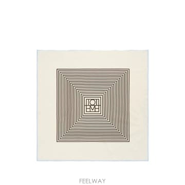 26FW Toteme 실크 macadamia 스카프 with geometric pattern 241WSC15