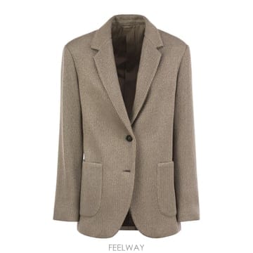 25FW 브루넬로 쿠치넬리 스파크링 English rib 코튼 앤 viscose 니트 자켓 with moni