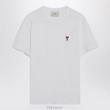 26FW 아미 Ami De Coeur 화이트 T 셔츠 BFUTS035U724100 TP571832503