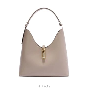 26SS FURLA Goccia M Hobo 백 In Linen Color 레더 WB01499BX310444