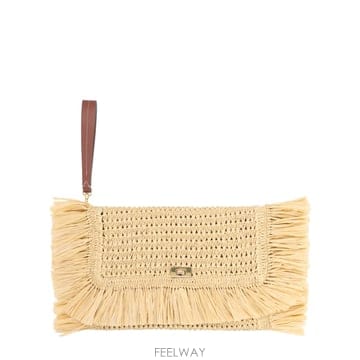 26SS 안야힌드마치 오버사이즈 RAFFIA 클러치 백 203685NATURAL TP570785546