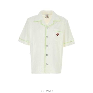 카사블랑카 타월 소재 모노그램 셔츠 MSS26SH08501 WHITE TP979534095
