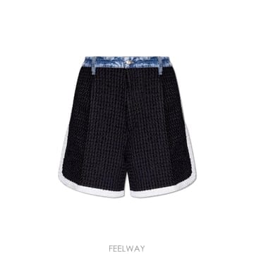 디스퀘어드2 플리츠 콘트라스트 트림 반바지