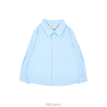 구찌 라이트 블루 코튼 LONGSLEEVE 셔츠 (KIDS 상품)  B0302255916