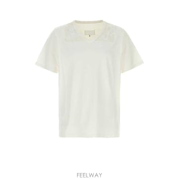 메종 마르지엘라 브이넥 왁스 티셔츠 S67GC0057S24575 1 B0442256093
