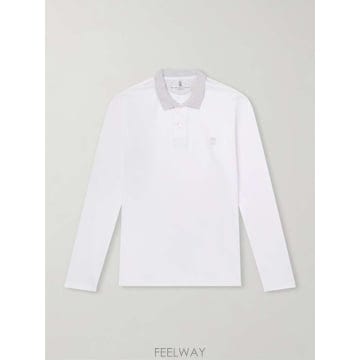 브루넬로 쿠치넬리 LOGOAPPLIQUED 코튼피케 폴로 셔츠 M0 B0082256122