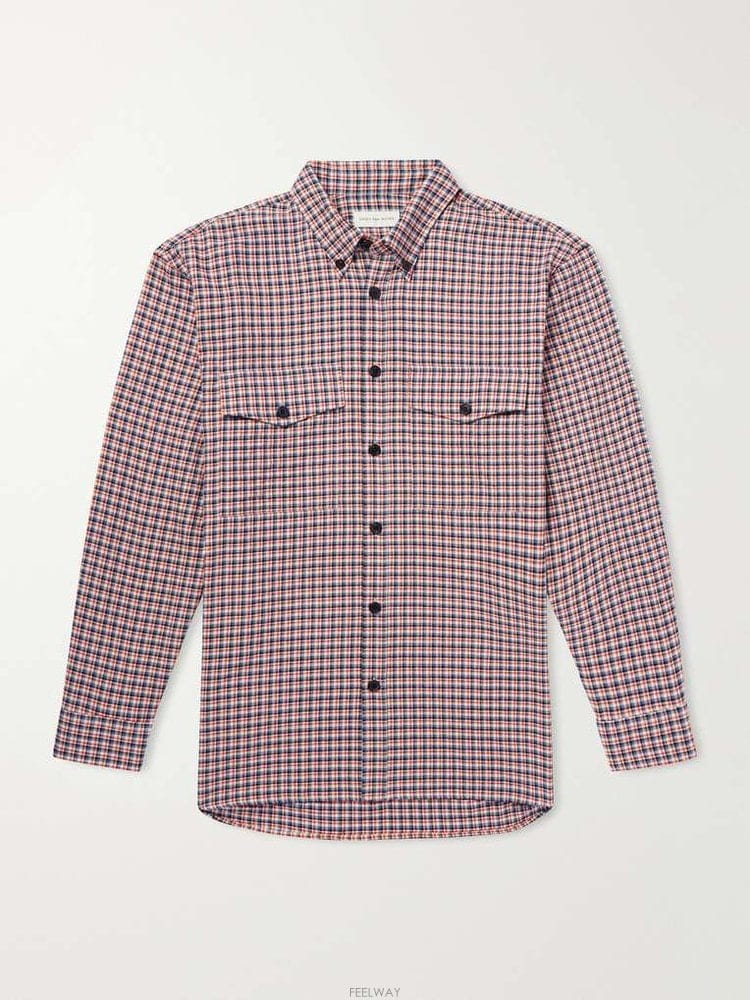 Dries Van Noten �帮�� �� ��ư üũ ��ư������ �ö��� ���� 262-020709-4 B0082256141�帮�� �� ��ư üũ ��ư������ �ö��� ���� 262-020709-