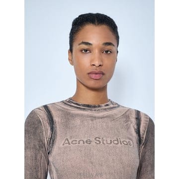 26 F/W 아크네 스튜디오 롱 슬리브 로고 탑 AL0531-AC0 B0112255355