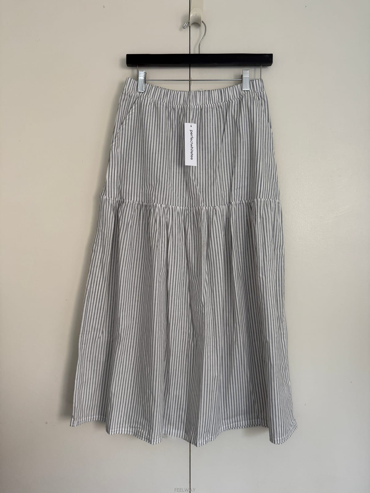 | Other Brand | PERFECTWHITETEE arielle stripe woven poplin long skirtPERFECTWHITETEE arielle stripe woven poplin long skirt
