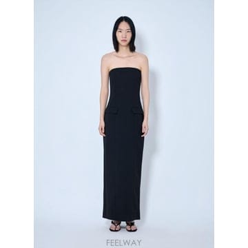 26 FW 토템 여성 스트랩리스 포켓 드레스 tot0265066blk