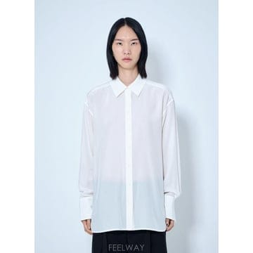 26 FW 토템 여성 실크 크레이프 셔츠 tot0265009wht