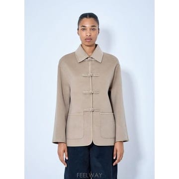 26 FW ROHE 여성 더블 페이스 울 판쿠 클로저 재킷 roe0265004san