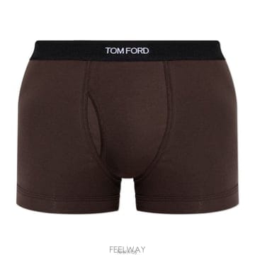 26 FW 톰포드 로고 웨이스트밴드 스트레치 박서 브라운 234 T4LC310400