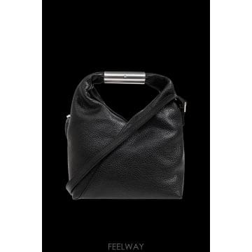 26FW 메종마르지엘라 Japanese 백 Jewel 핸들 클래식 in 카프 레더 블랙 SB6WD0042P9