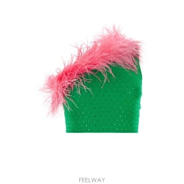 Chiara Ferragni 23SS Ű�ƶ� ���״� Feather sequin one ��� ž 74CBFM03CMH13144 TP57023SS Ű�ƶ� ���״� Feather sequin one ��� ž 74CBFM