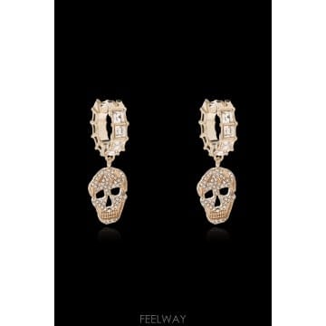 26FW 알렉산더 맥퀸 알렉산더 맥퀸 Pave 스컬 Earrings A0009EJ16GS1953 TP5765