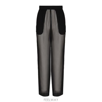 23SS 생로랑 와이드 Trousers In Crepe Muslin 747440Y115W1000 TP5721