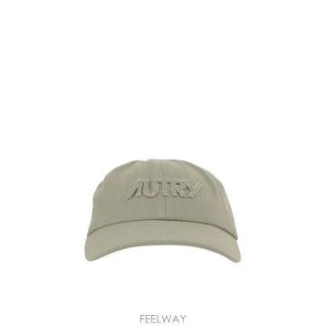 오트리 로고 자수 베이스볼 캡 모자 블랙