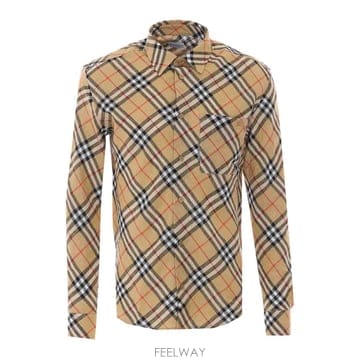 26SS Burberry 베이지 Roland 체크 셔츠 8123684 TP575553017