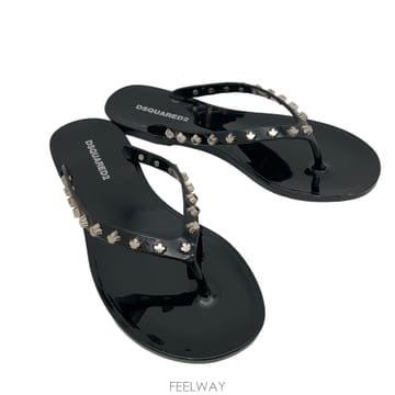 [당일발송] Dsquared2 디스퀘어드2 스터드 여성 플립플롭(블랙) / FFW0002 35802713
