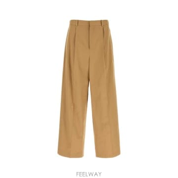 26SS Loewe Camel 코튼 와이드 레그 pant H526Y04X67ALMOND TP576412492
