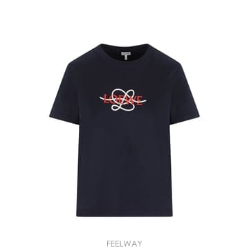 Loewe 26FW Loewe ���̺� ���� ��ư T ���� with �ΰ� embroidery S359Y22XAVCO51126FW Loewe ���̺� ���� ��ư T ���� with �ΰ� embroider