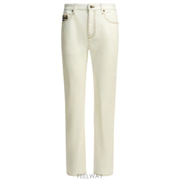 26SS Burberry Dalia 체크 Straight 레그 Jeans 8123297 TP575989138