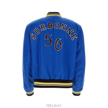 23FW WALES BONNER Electric 블루 nylon Sorbonne 56 봄버 자켓 MA23JA