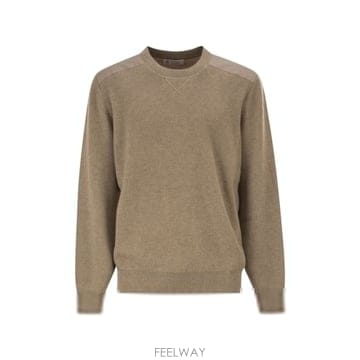Brunello Cucinelli 26FW ���ڷ� ��ġ�ڸ� ǻ�� ĳ�ù̾� ribbed crew �� ������ with ��ư details M2226FW ���ڷ� ��ġ�ڸ� ǻ�� ĳ�ù̾� ribbed crew �� ��