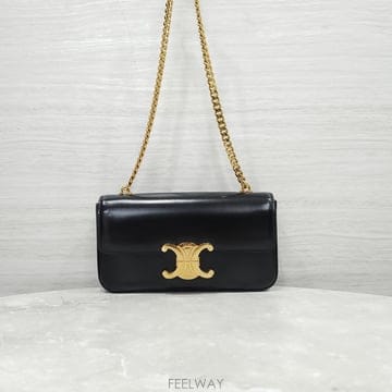 셀린느 트리오페 체인 숄더백 블랙