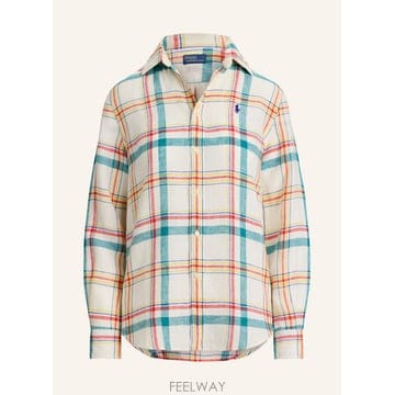 Ralph Lauren ���� ���� �η� ���� ����콺 made of linen 100170393911000 TP576343001���� ���� �η� ���� ����콺 made of linen 10017039391