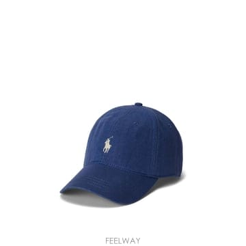 26FW 폴로 랄프 로렌 네이비 블루 Washed Linen 베이스볼 Cap 710A13277002 TP57