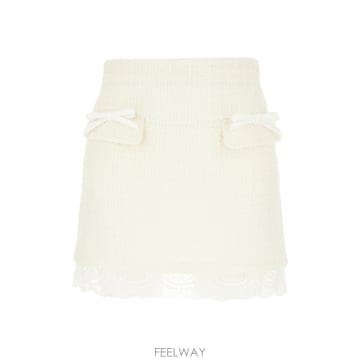 Self Portrait 26FW Self portrait Cream polyester blend �̴� ��ĿƮ PF26002SKCCR26FW Self portrait Cream polyester blend �̴� ��ĿƮ P
