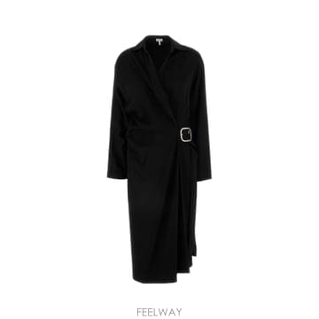 25SS 로에베 블랙 스트레치 cady 드레스 S359Y09XH2BLACK TP575476614