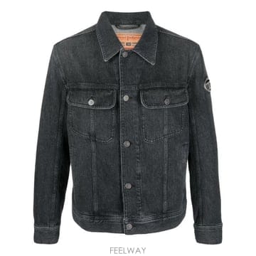 26 FW 디젤 D 바시 Fsc 로고 장식 데님 재킷 A108470CKAH TP456687433